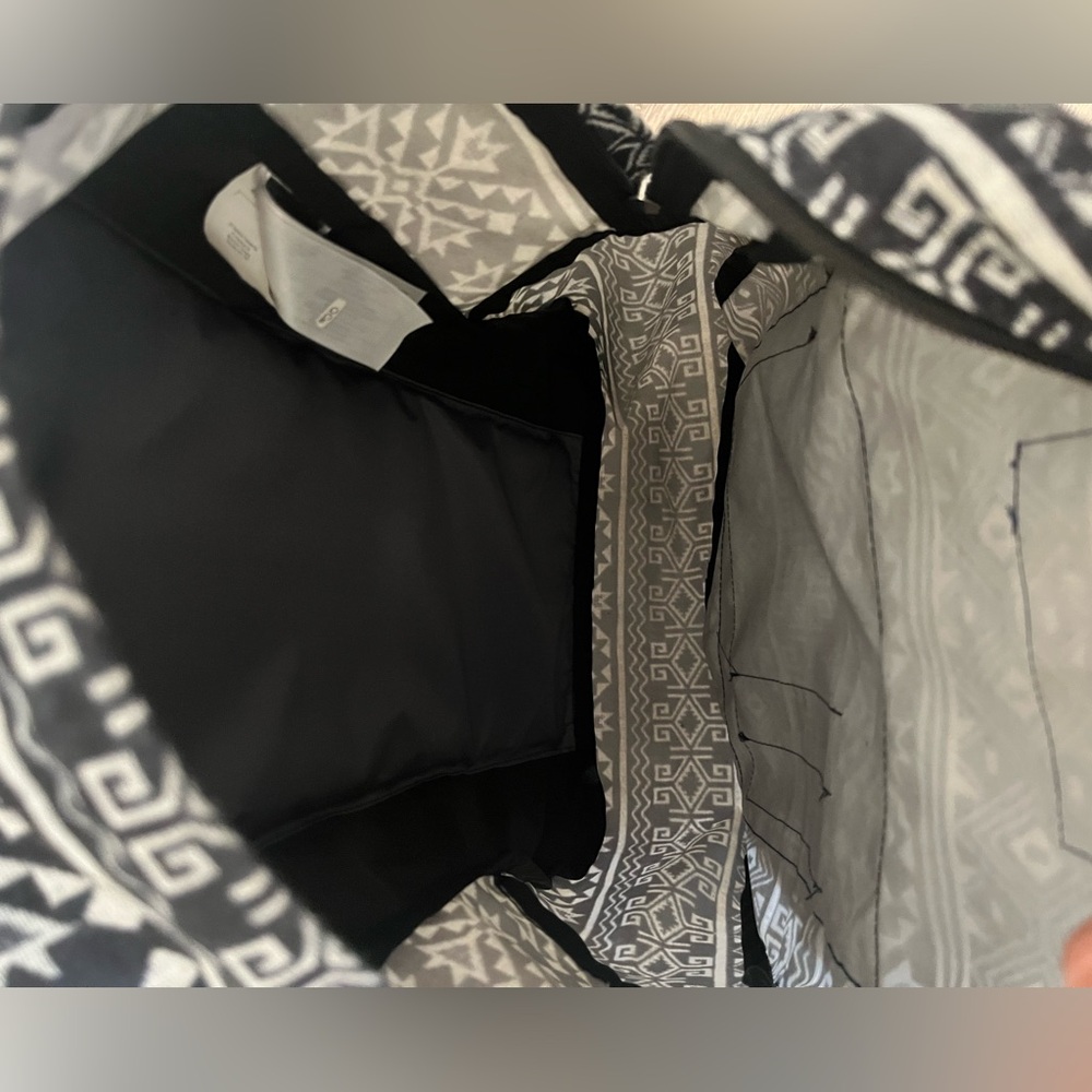 Jansport Black and White Geometric Pattern Backpack - Picture 4 of 5